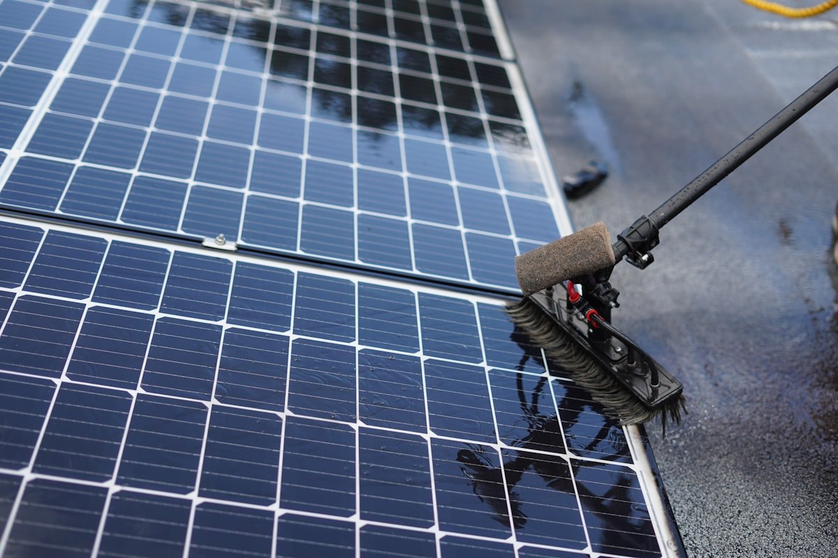 Pulizia di pannelli fotovoltaici